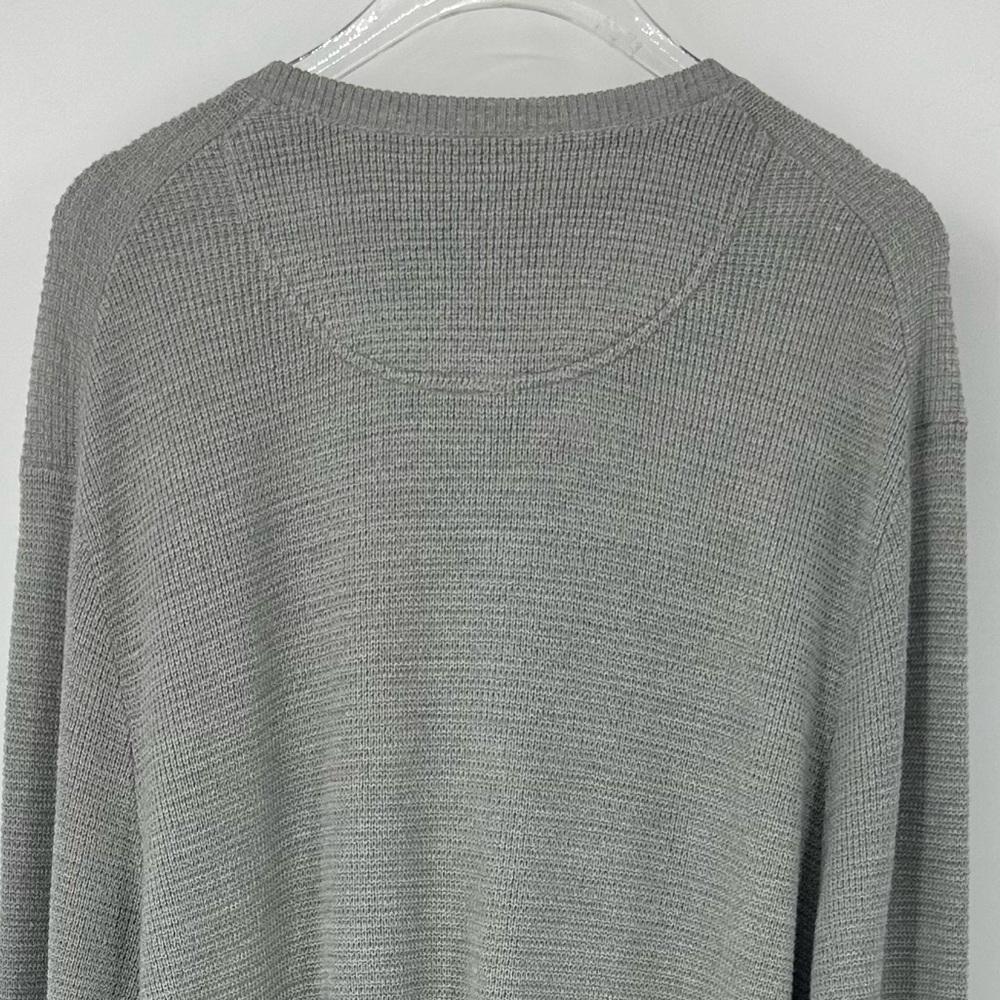 Nordstrom Merino Wool Mens Sweater Quarter Button Gray XL Soft Knit | D1991 - Picture 5 of 8